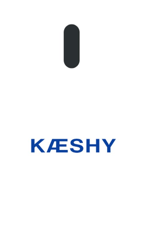 White garment tag with the Æ monogram and the Kæshy wordmark