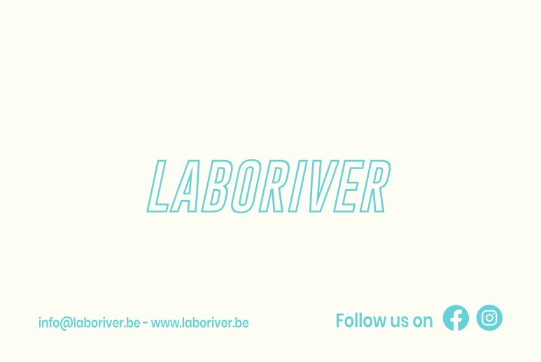 Fidelity card front, cream background with a cyan outlined Laboriver logo